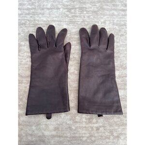 Mixit Women's Leather Gloves Size 7/12 Chocolate Brown